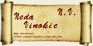 Neda Vinokić vizit kartica
